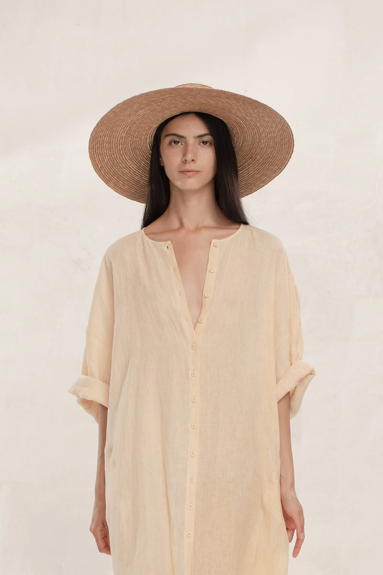 Montessori, vestido en lino maltinto melocotón sold by Cortana product image thumbnail 3