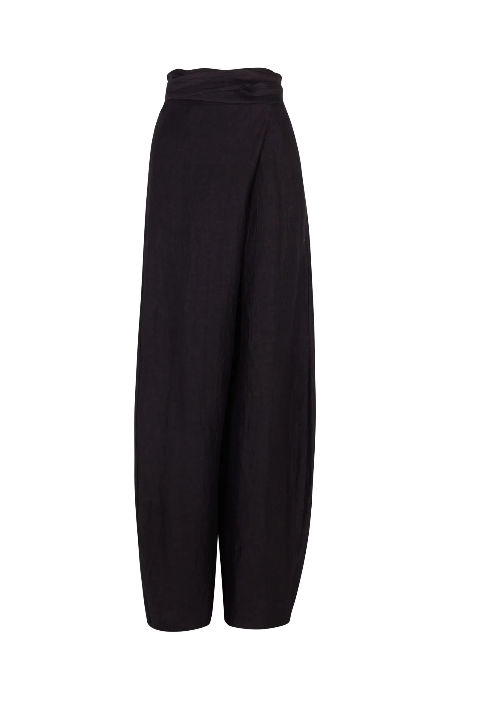 Bachata, pantalón en lino y seda negro sold by Cortana