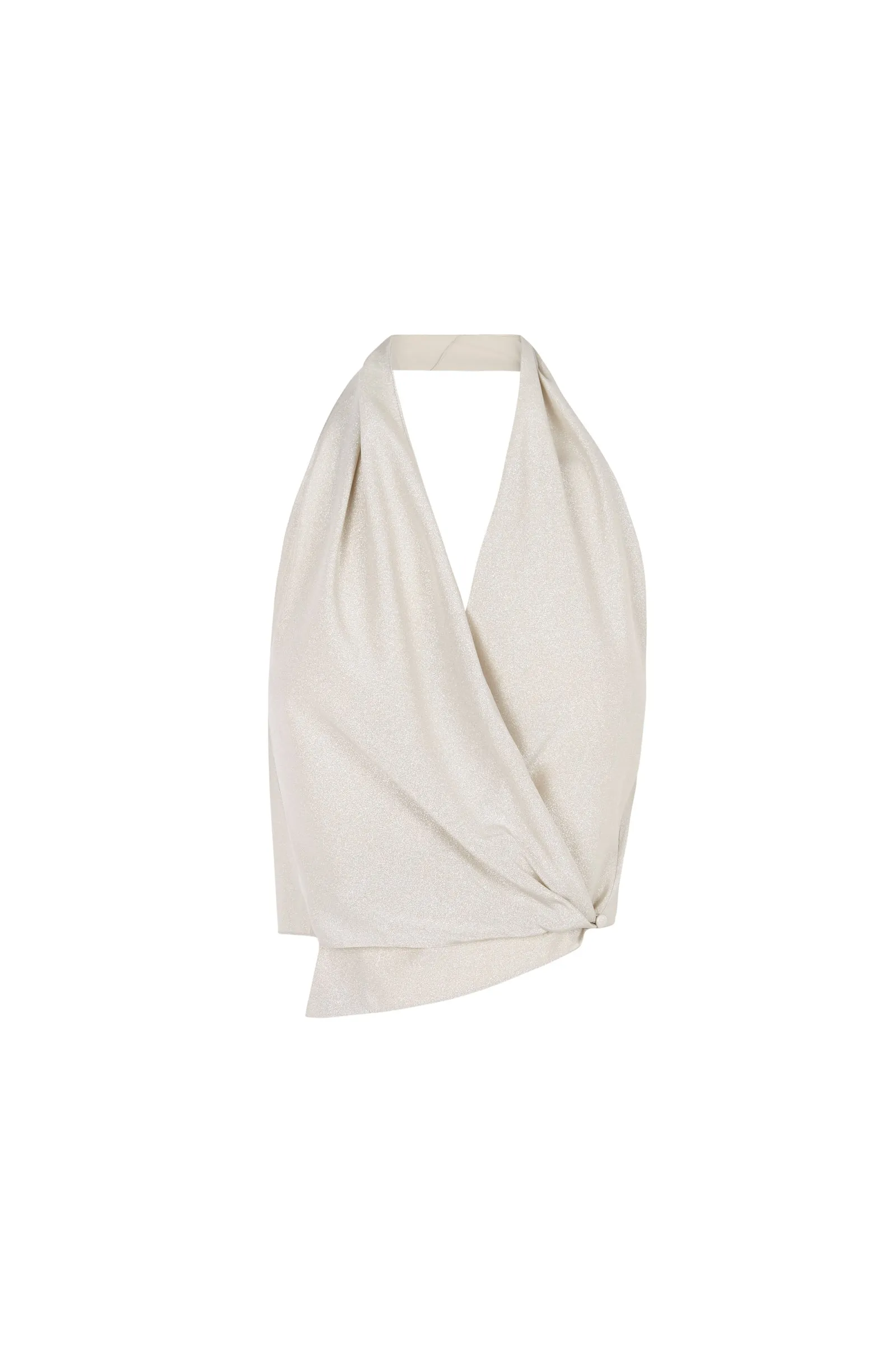 Josephine, top en seda plateada sold by Cortana