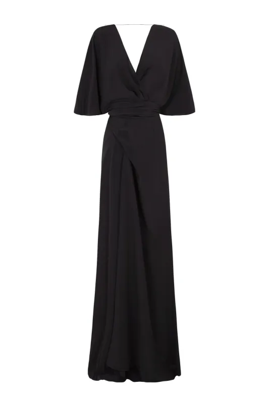 Martina, vestido de seda negro sold by Cortana