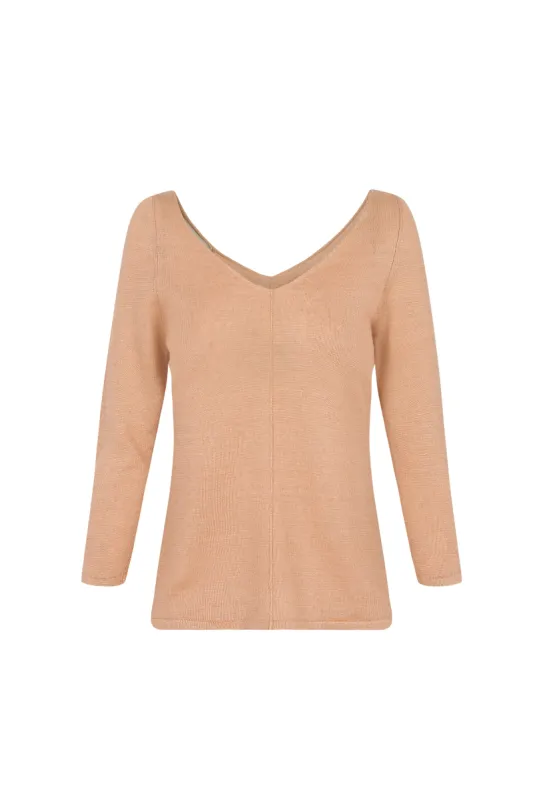 Botanica, jersey en punto de lino melocotón claro sold by Cortana
