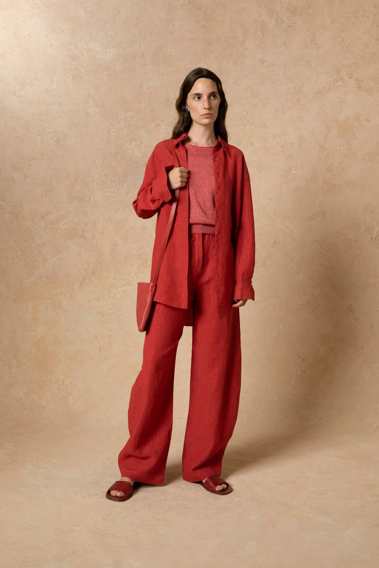 Marlo, pantalon en lino rojo sold by Cortana product image thumbnail 2