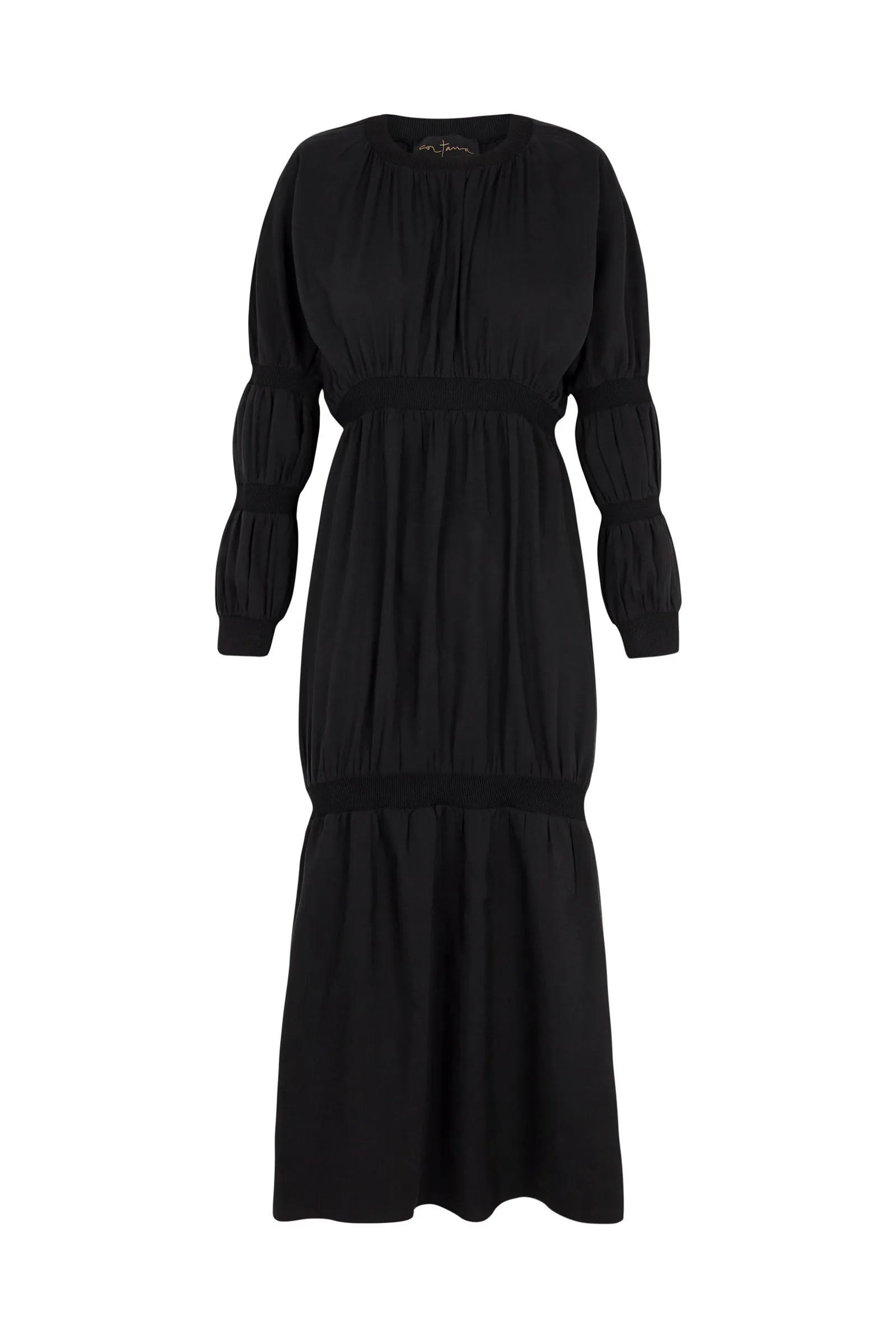 Morgan, vestido en lino y seda gris humo sold by Cortana