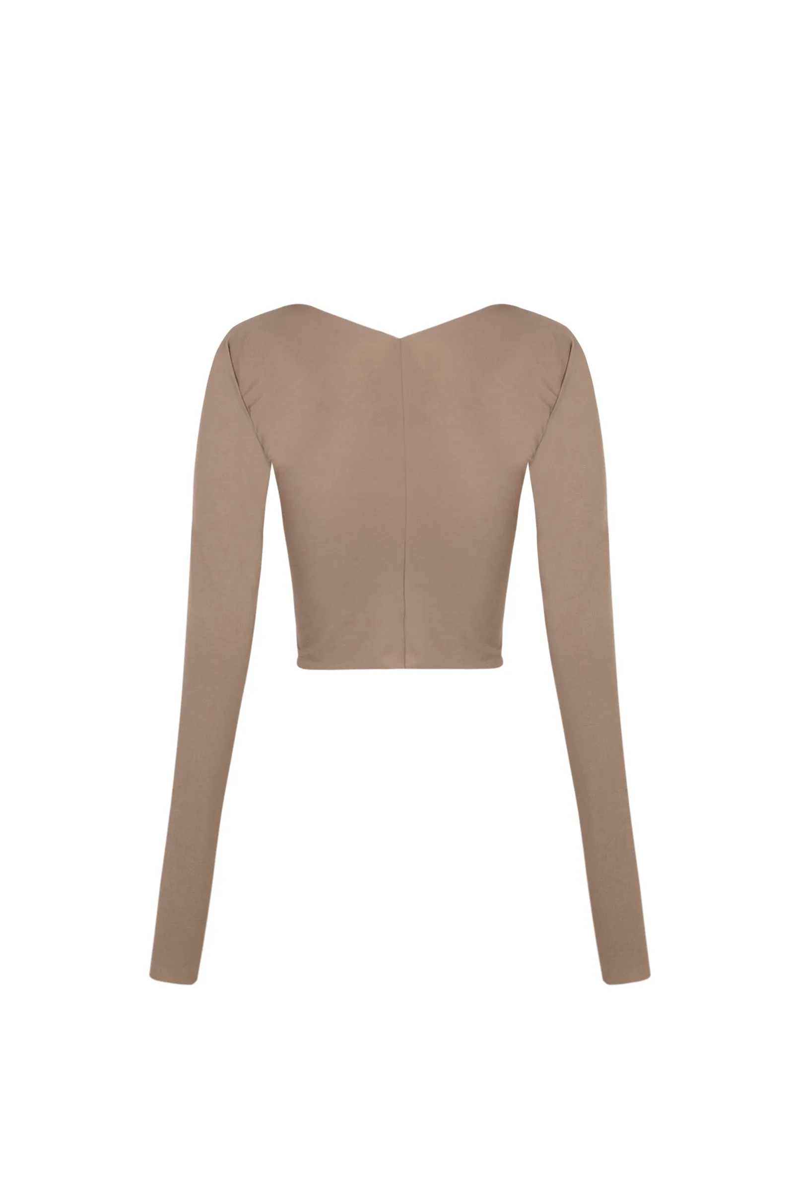 Alice, top en cupro stretch cocoa sold by Cortana product image thumbnail 5