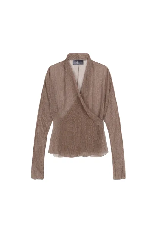 Bruno, top en seda estampada sold by Cortana