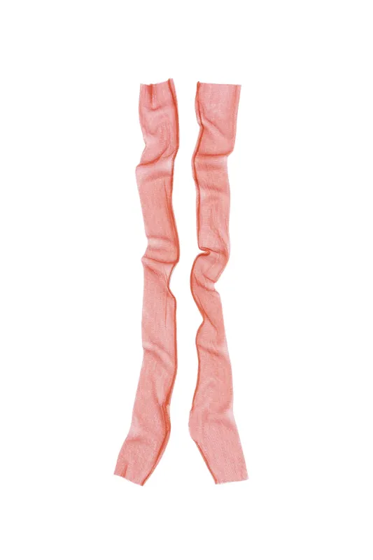 Mitones Mito en tul de seda corail sold by Cortana