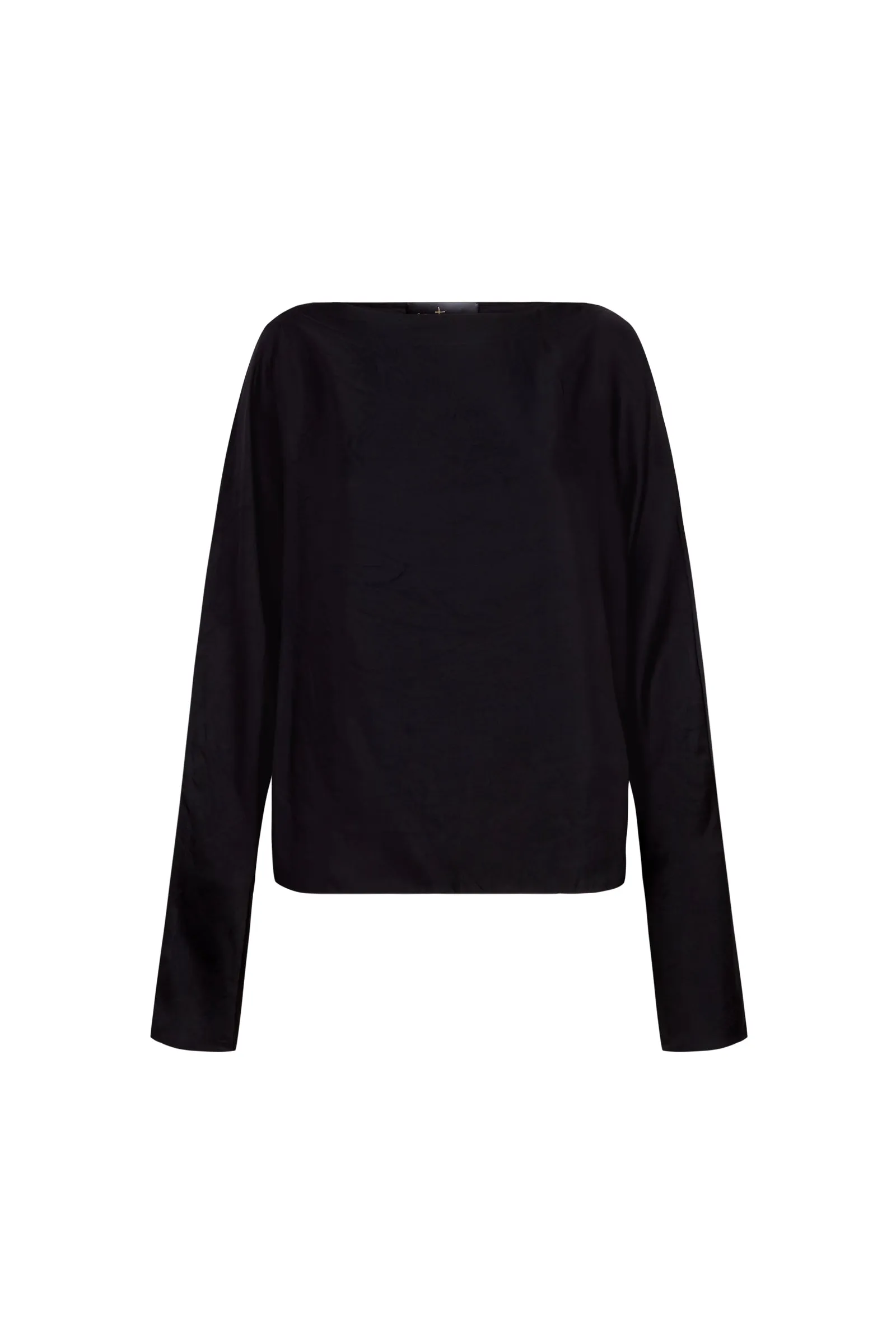 Oona, top en cupro negro sold by Cortana