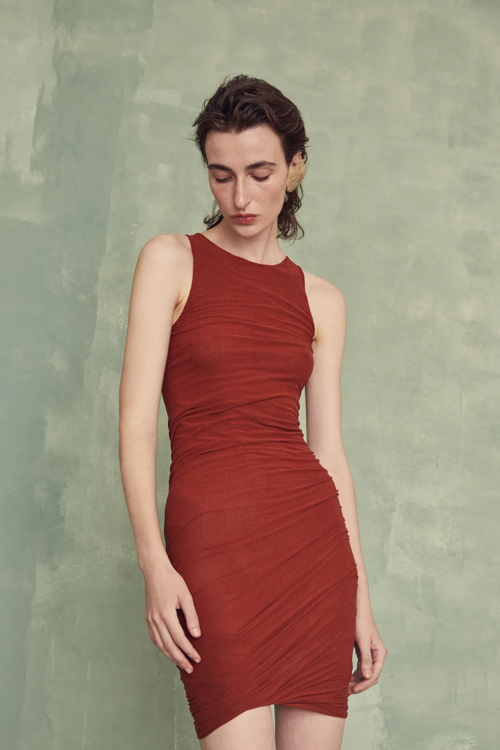 Tula, vestido en tul de seda roja sold by Cortana product image thumbnail 5