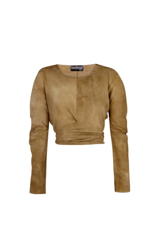 Sparkle, top de seda habotai bronce maltinto sold by Cortana