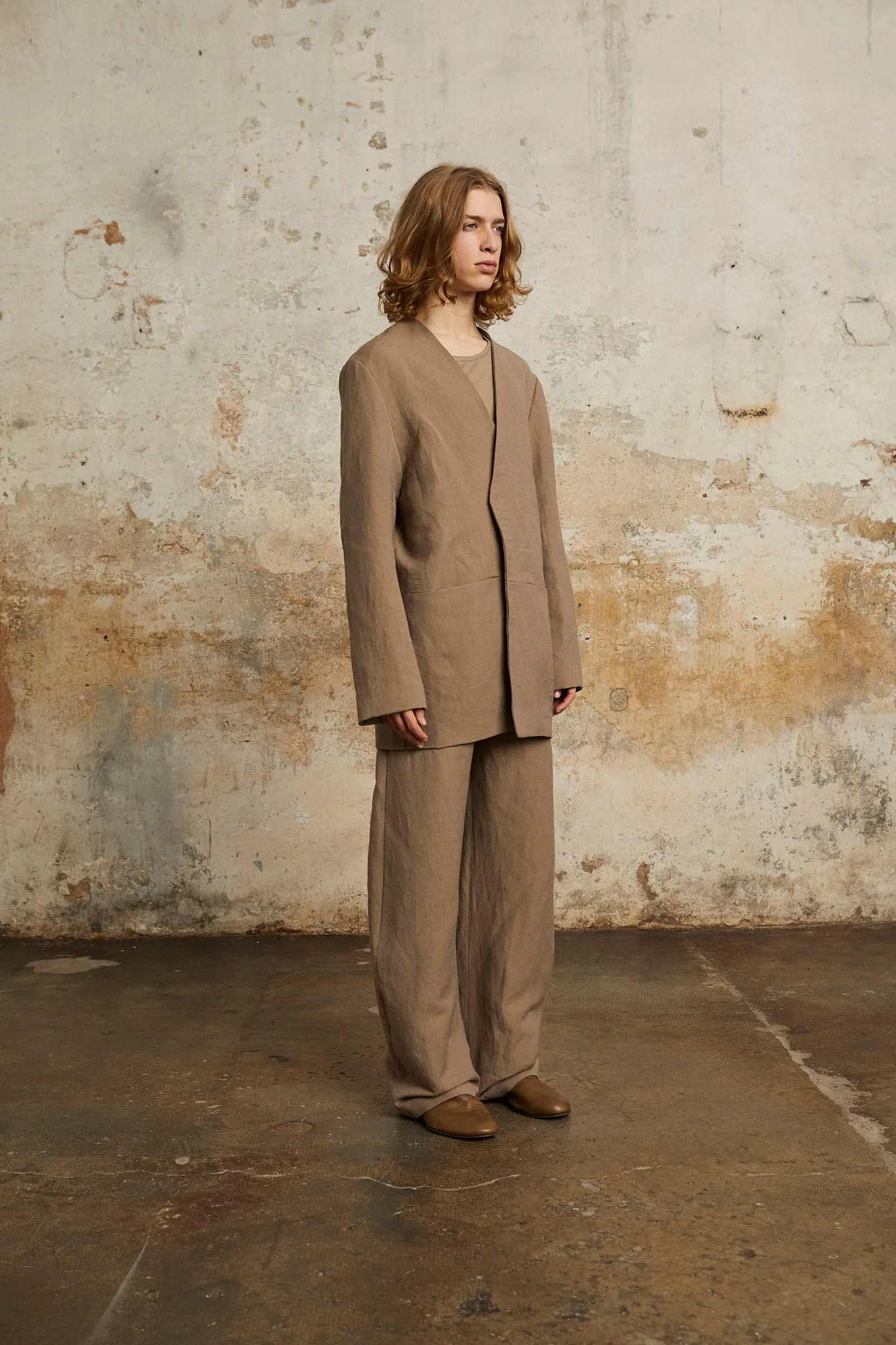 Rocco, chaqueta en lino y lana virgen gris sold by Cortana product image thumbnail 3