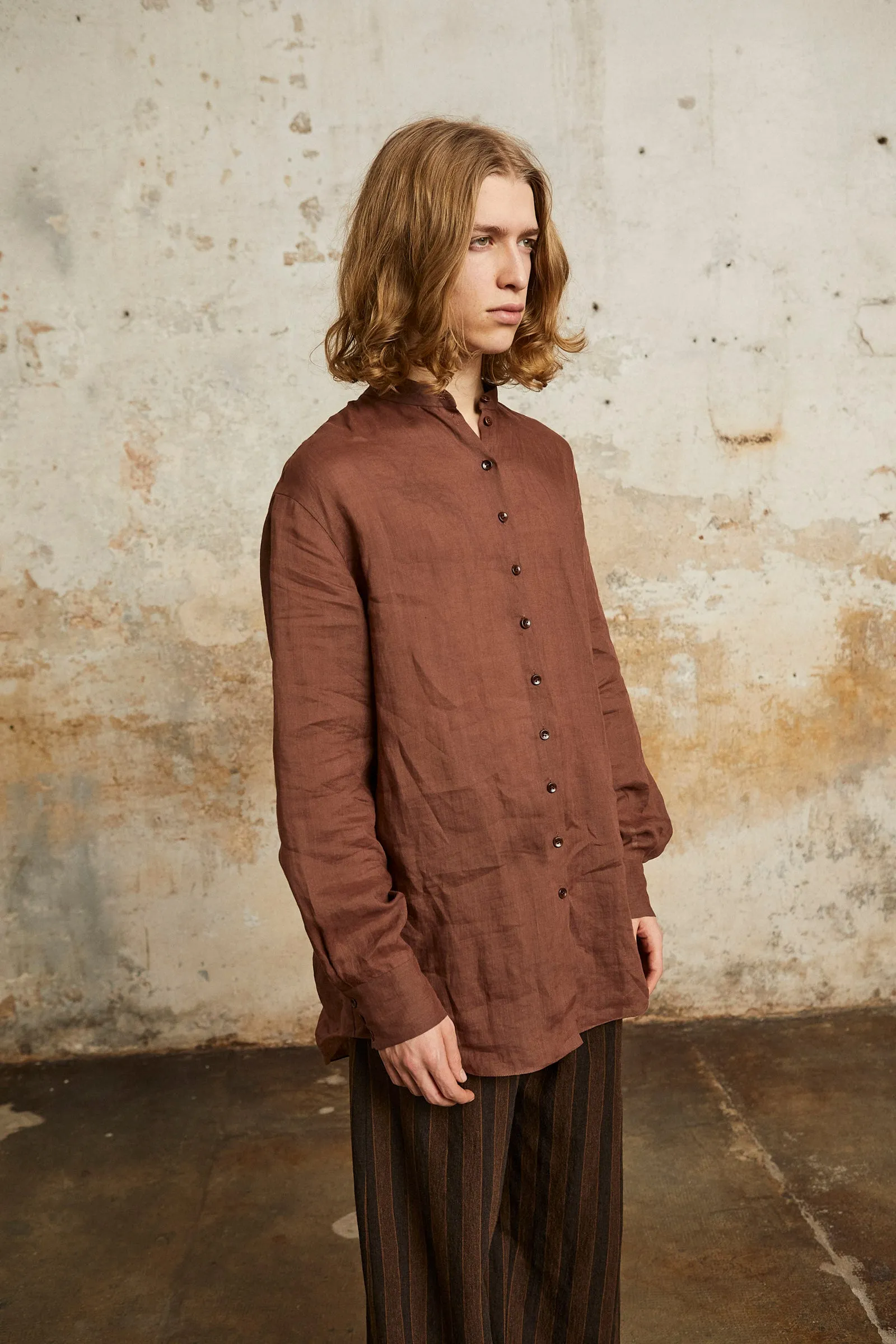 Raoul, camisa en ramio blush sold by Cortana product image thumbnail 4