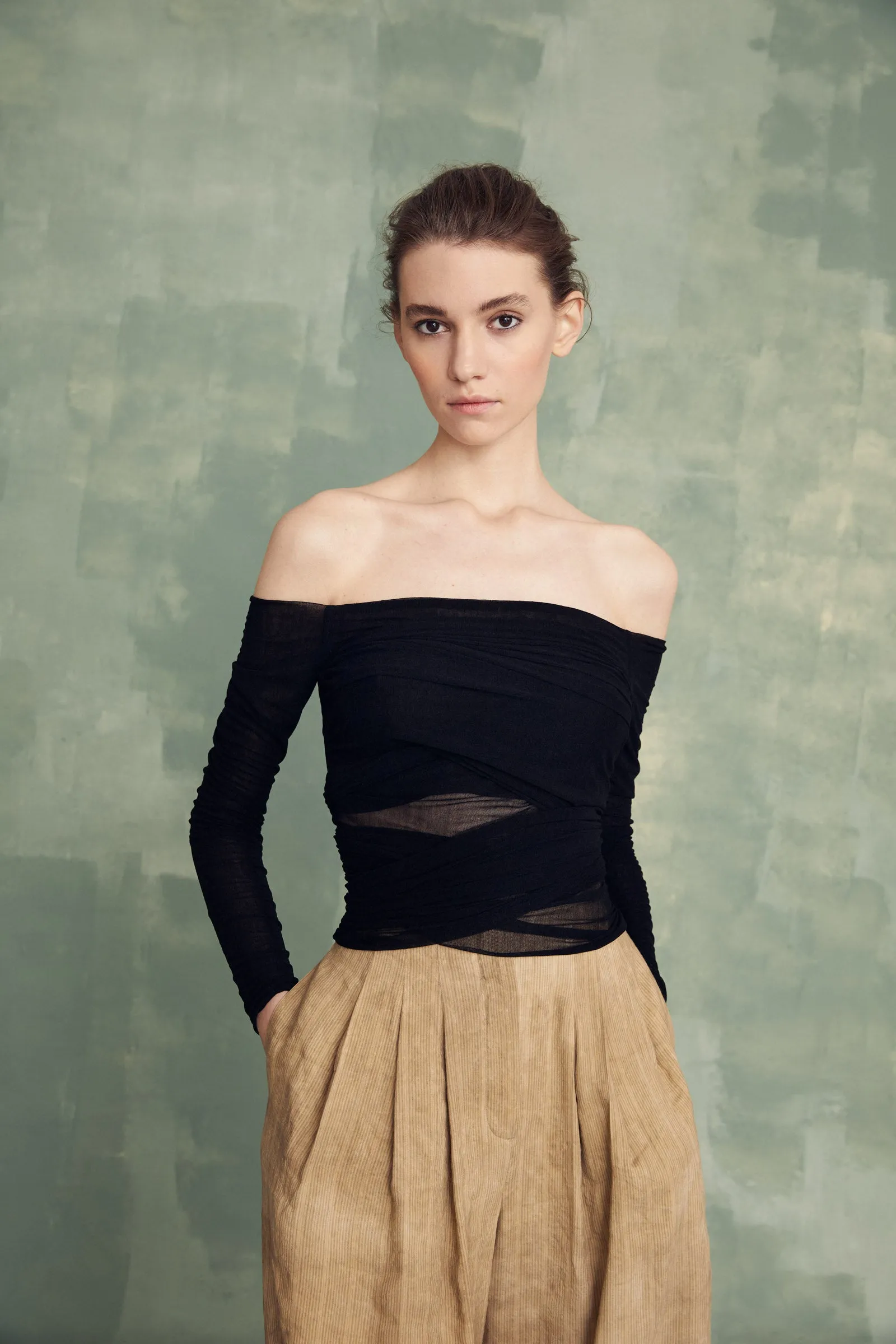 Tula, crop top en tul de seda sold by Cortana product image thumbnail 4