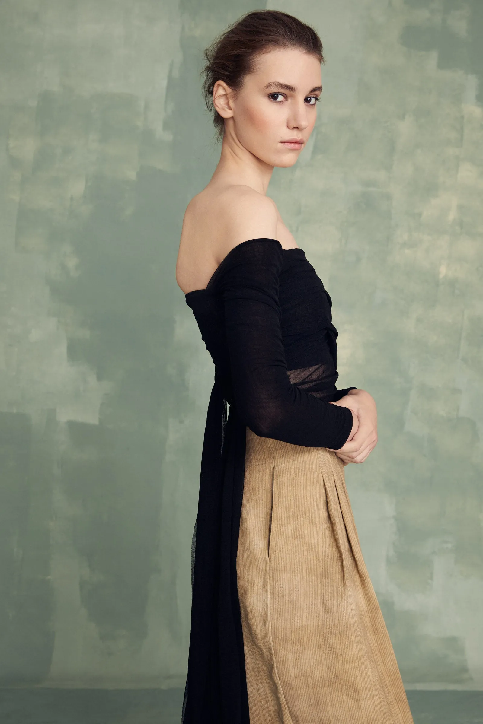 Tula, crop top en tul de seda sold by Cortana product image thumbnail 3