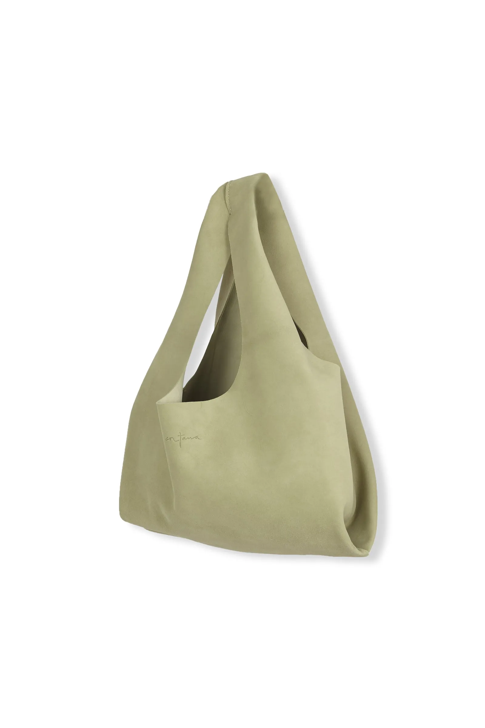 U XS, bolso de ante verde sold by Cortana