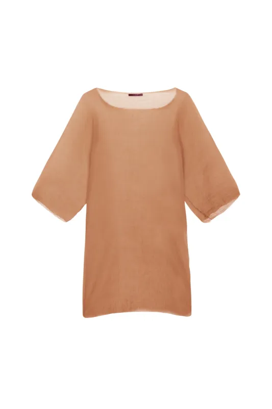 Aurora, top en seda bronce sold by Cortana