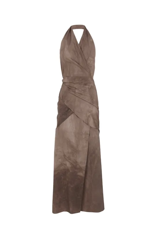 Yoko, vestido halter cacao maltinto sold by Cortana