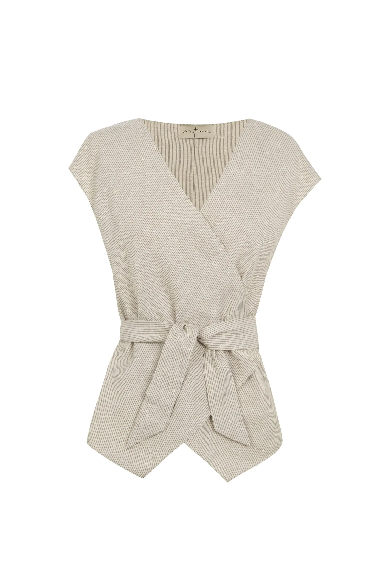 Tilo, top de rayas gris y marron sold by Cortana