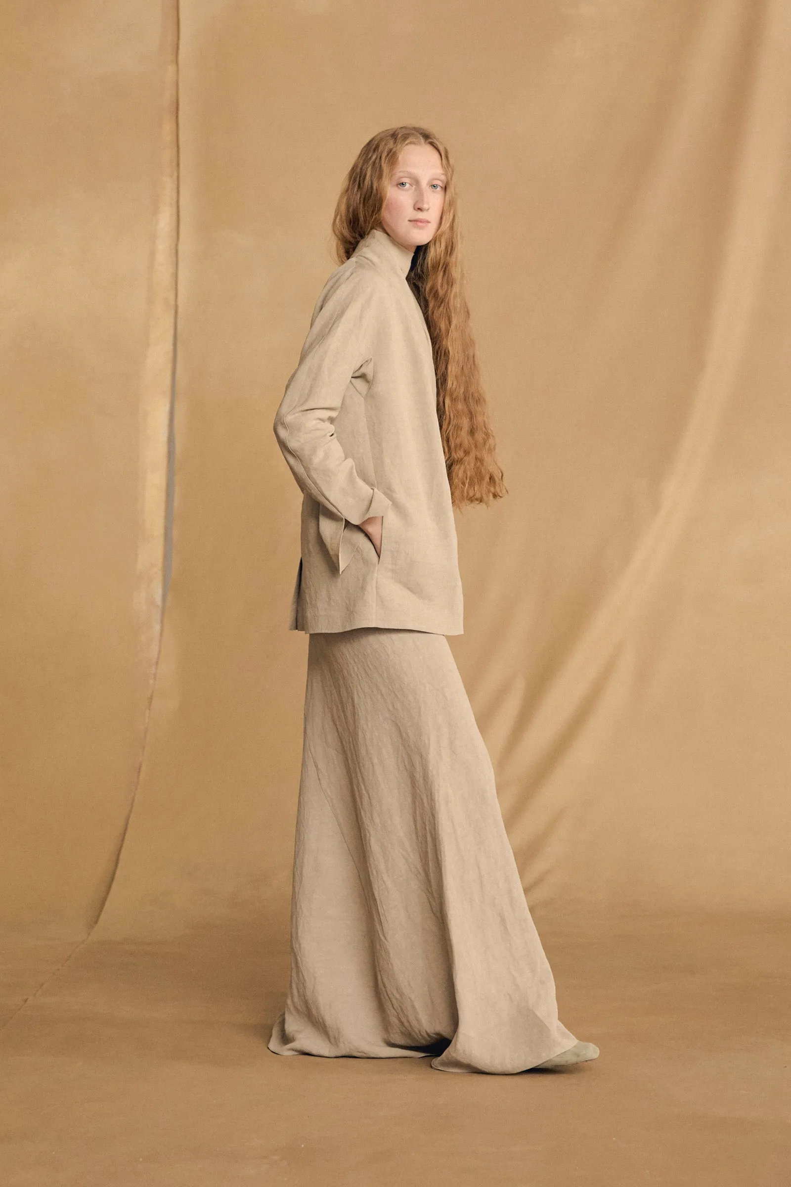 Fania, chaqueta de lino y viscosa piedra sold by Cortana product image thumbnail 4