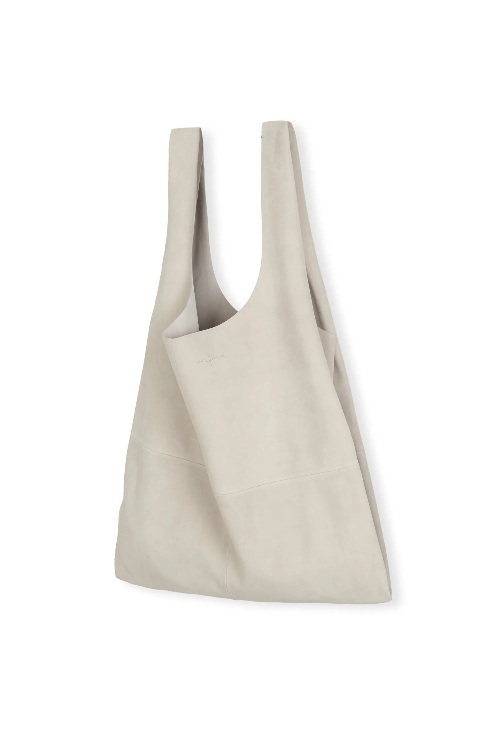 U XL, bolso de ante piedra sold by Cortana