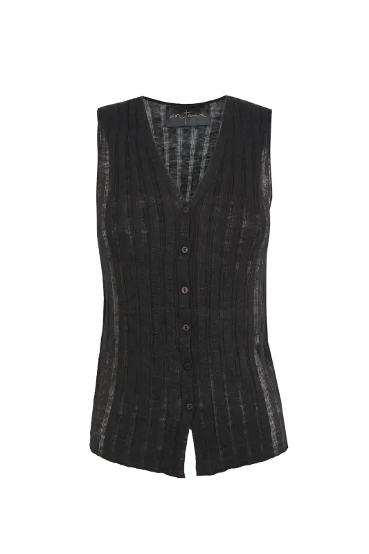 Antico, chaleco de cañamo grafito sold by Cortana