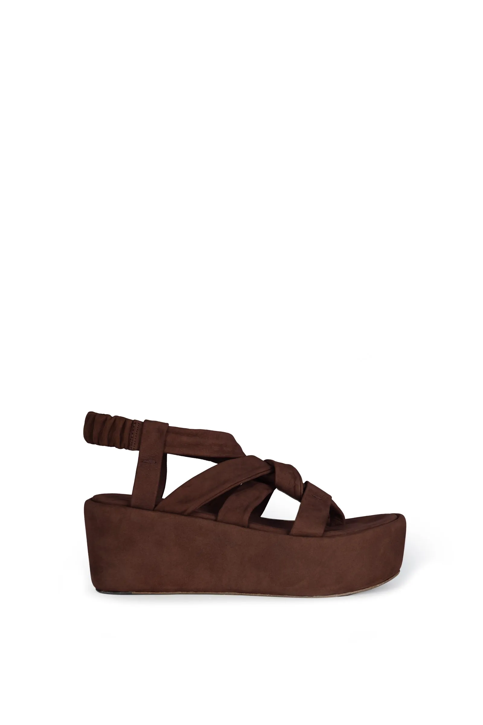 Ryo, sandalia de plataforma granate oscuro sold by Cortana