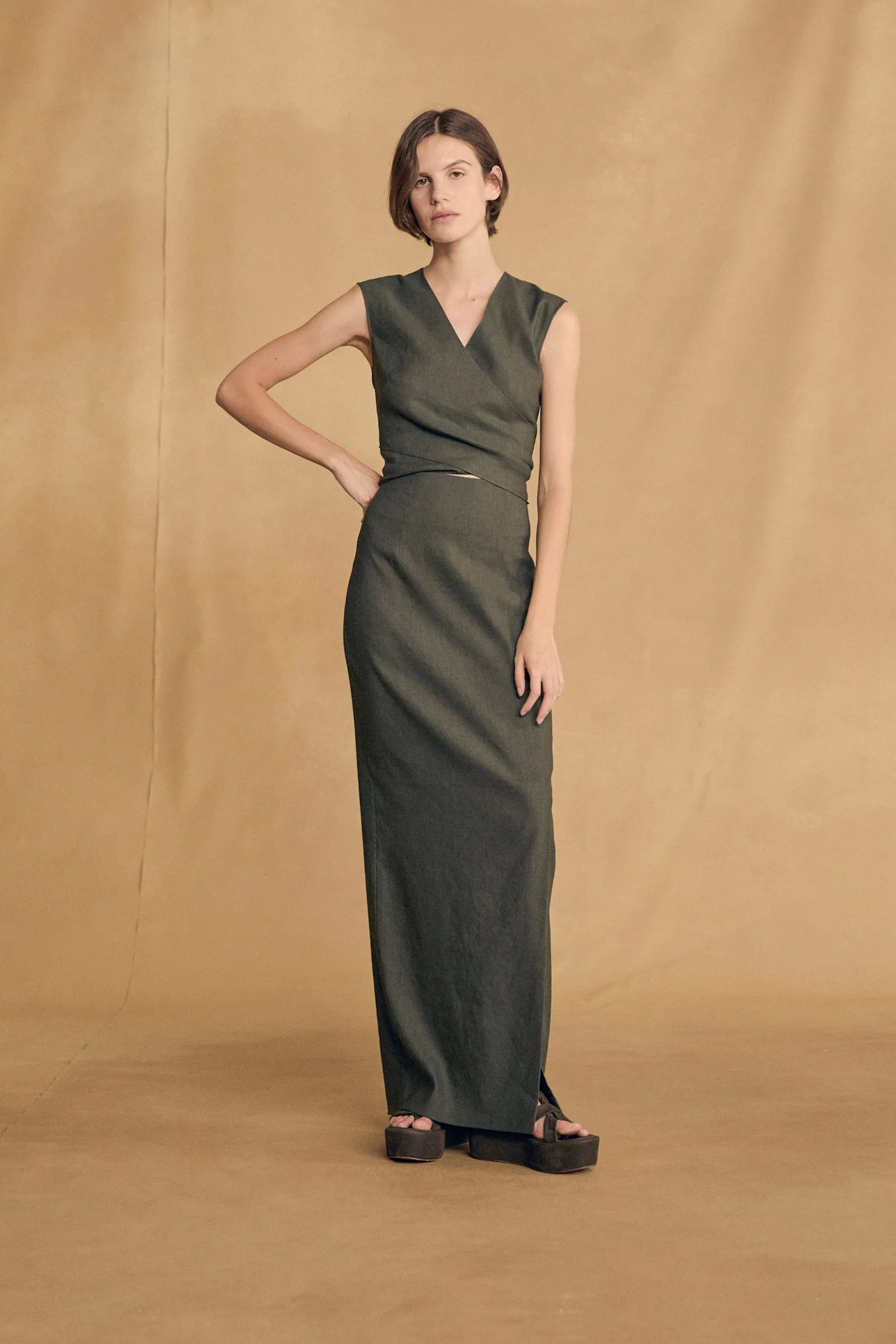 Asa, top cruzado verde osuro sold by Cortana product image thumbnail 3