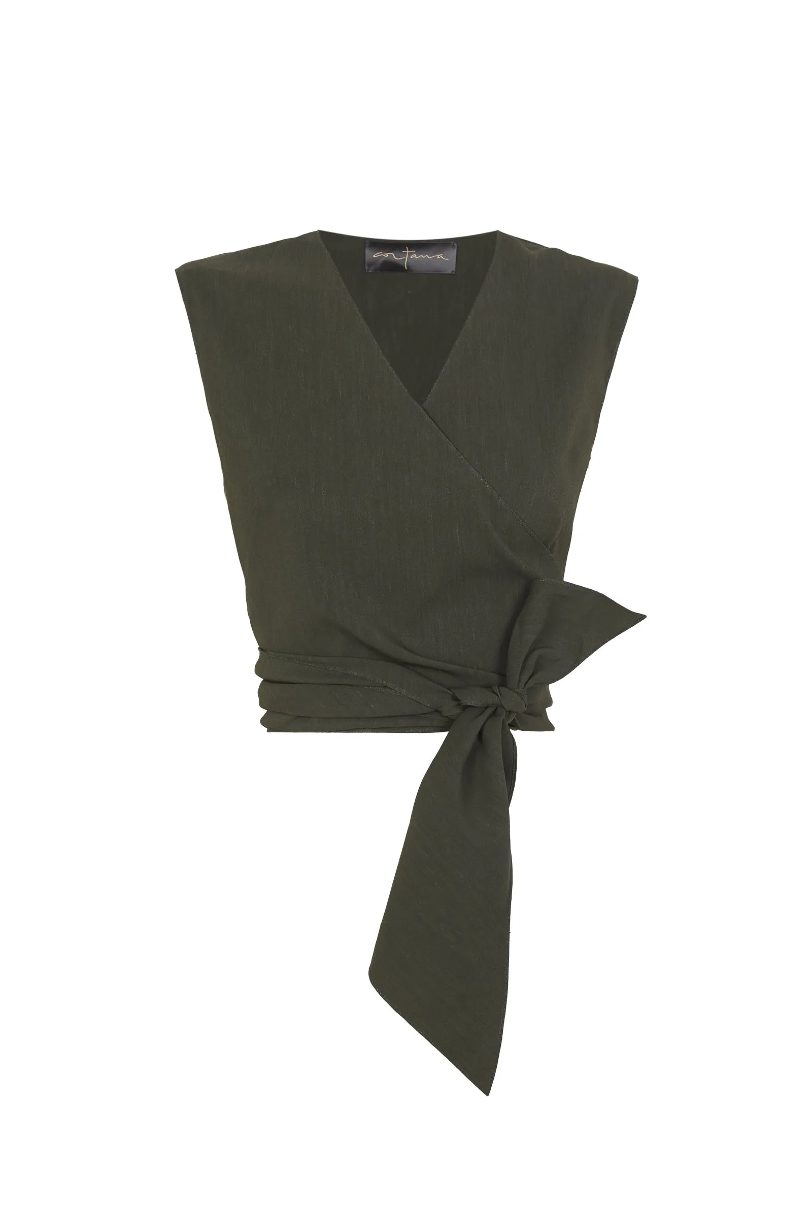 Asa, top cruzado verde osuro sold by Cortana