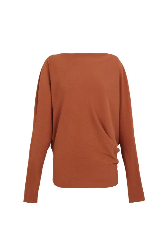 Amanita, top de seda stretch rojo lava sold by Cortana