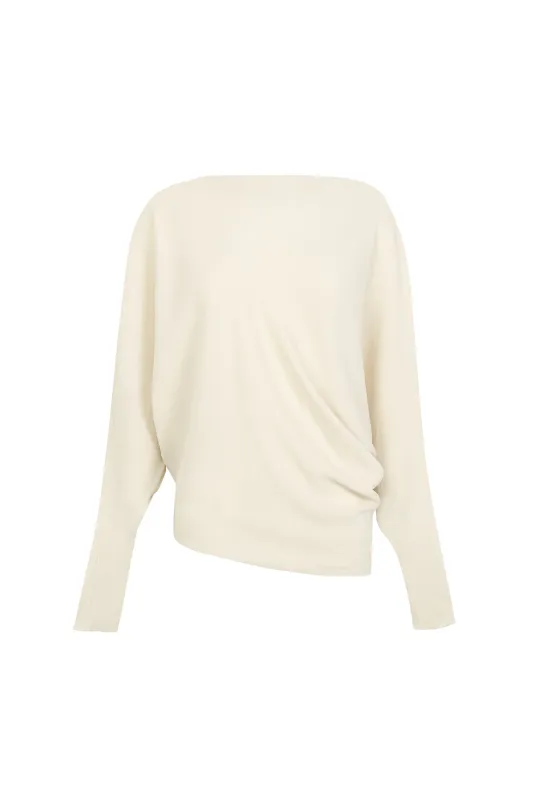 Amanita, top de seda stretch marfil sold by Cortana