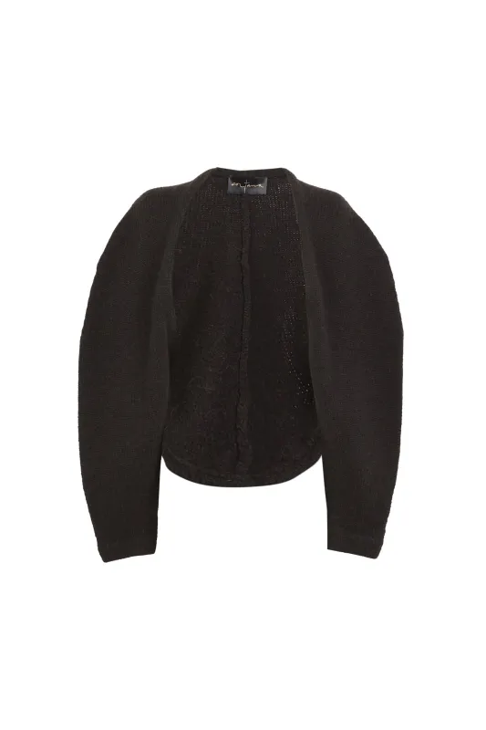 Lina, chaqueta de punto marron oscuro sold by Cortana