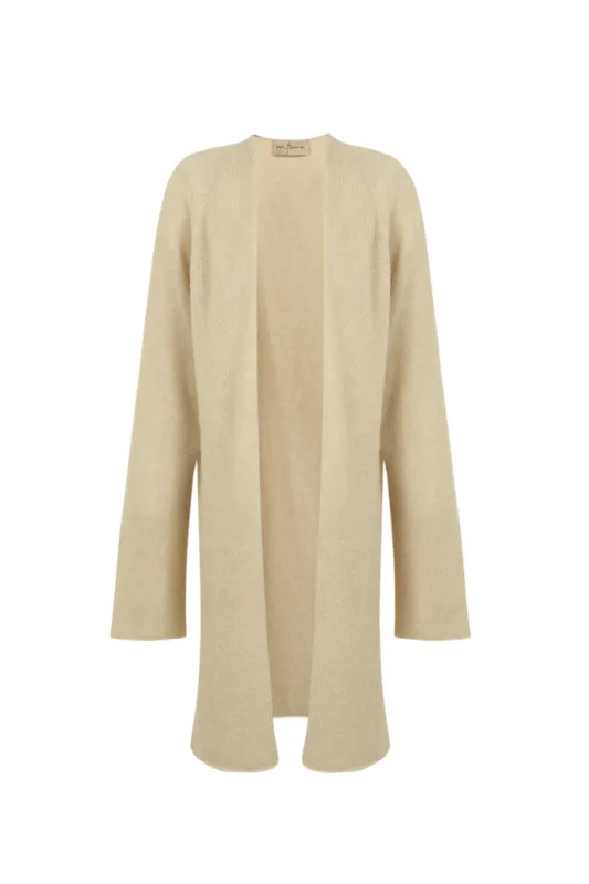 Hana, chaqueta en alpaca, cachemir y seda marfil sold by Cortana