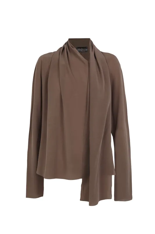 Luno, top de seda malva ahumado sold by Cortana