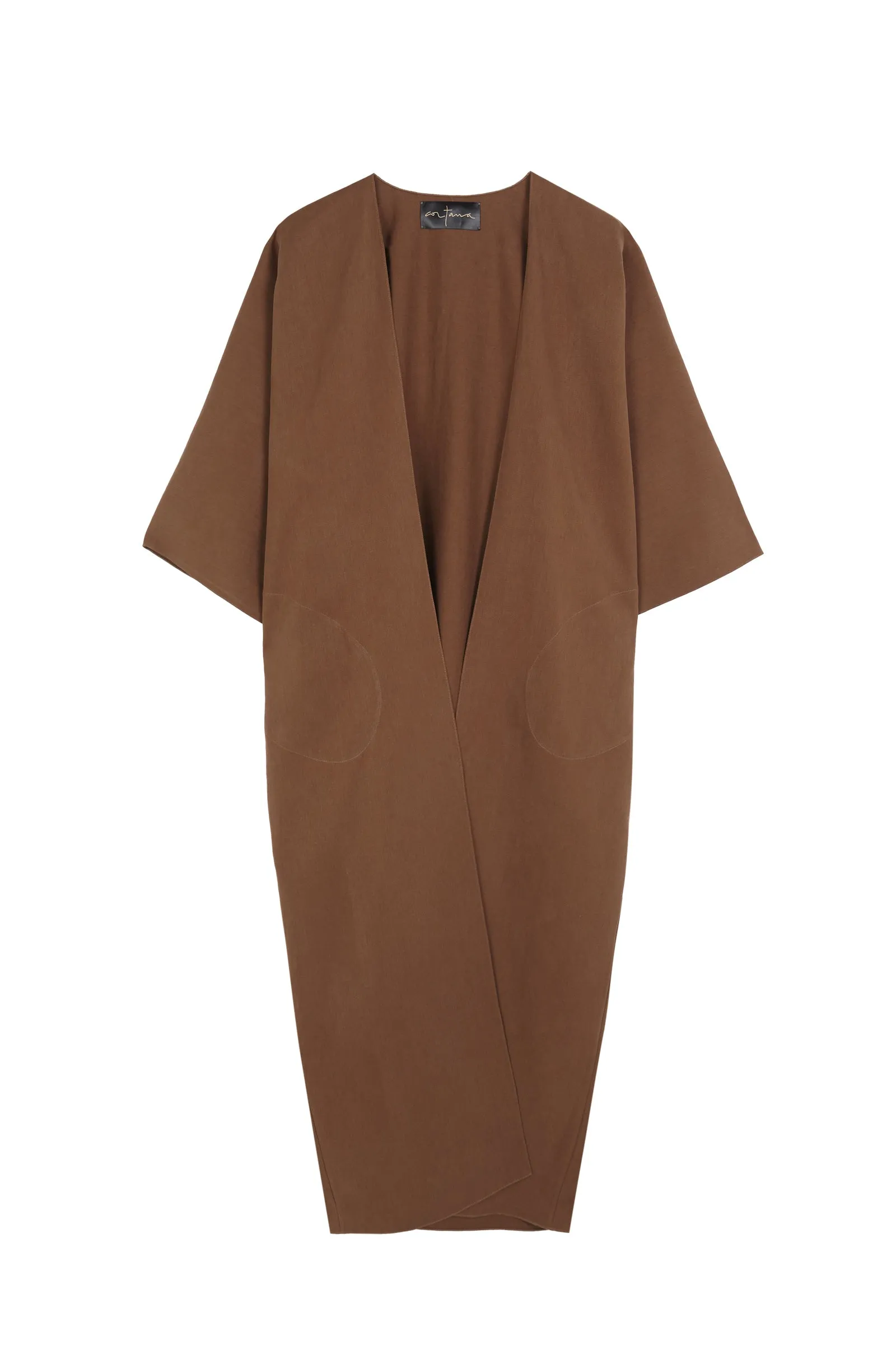 Culta, abrigo largo oversize henna sold by Cortana