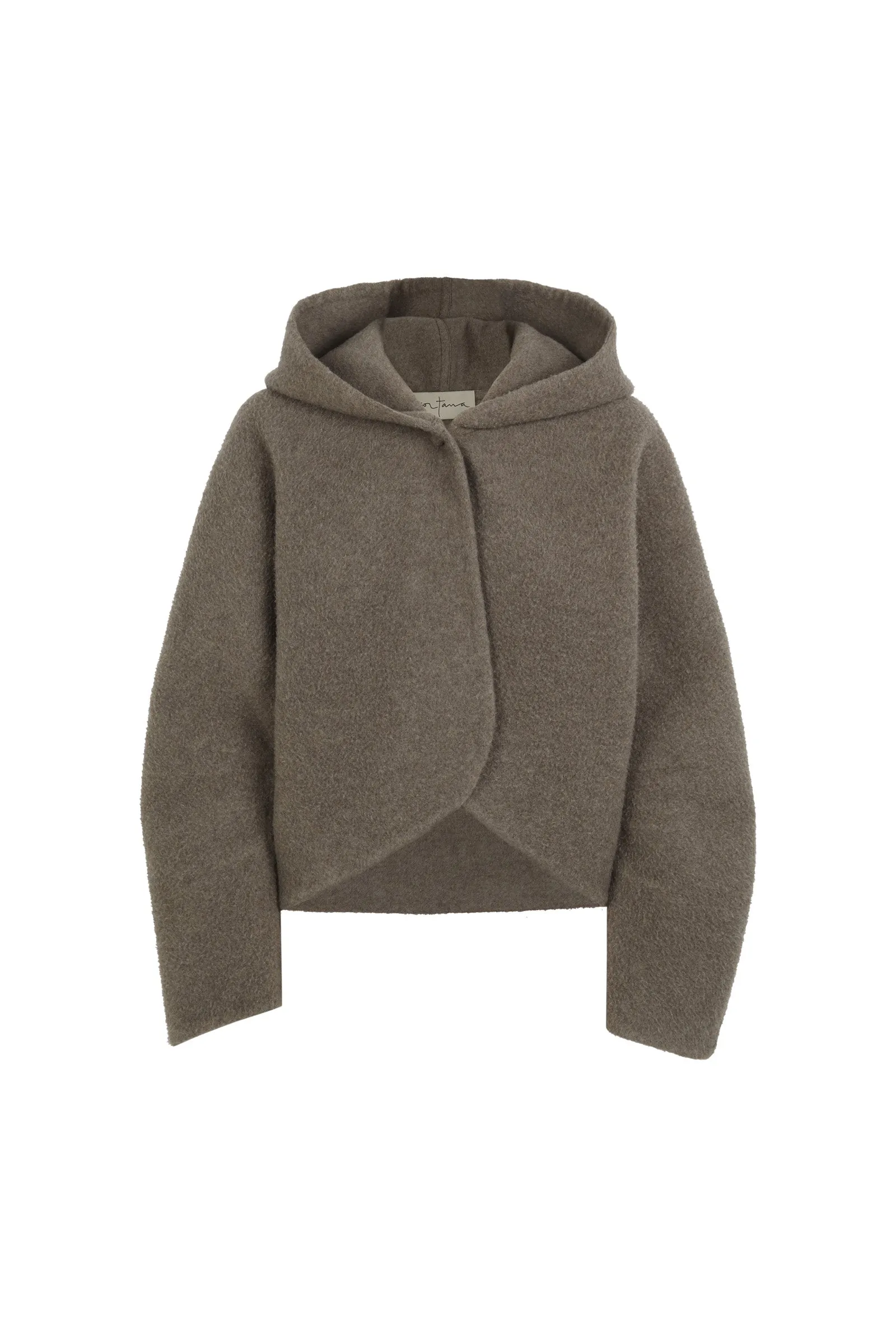 Abrazo, chaqueta doble faz de cachemir topo sold by Cortana