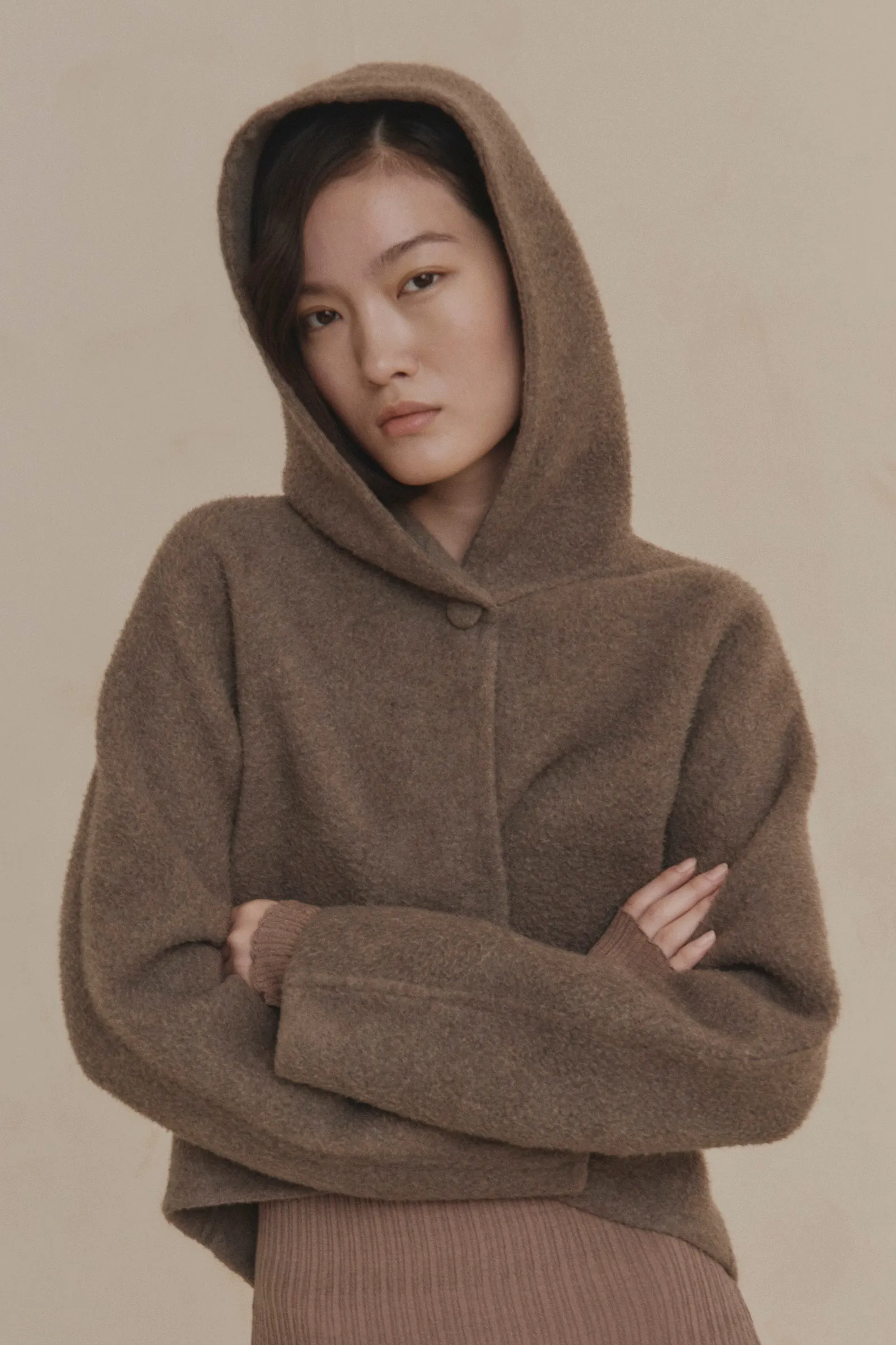 Abrazo, chaqueta doble faz de cachemir topo sold by Cortana product image thumbnail 2