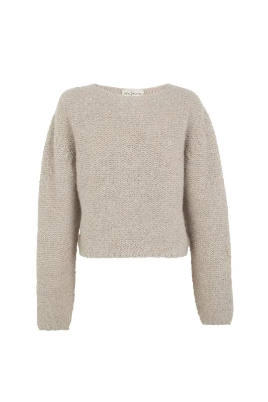 Igloo, jersey de punto cachemir y seda beige made by Cortana