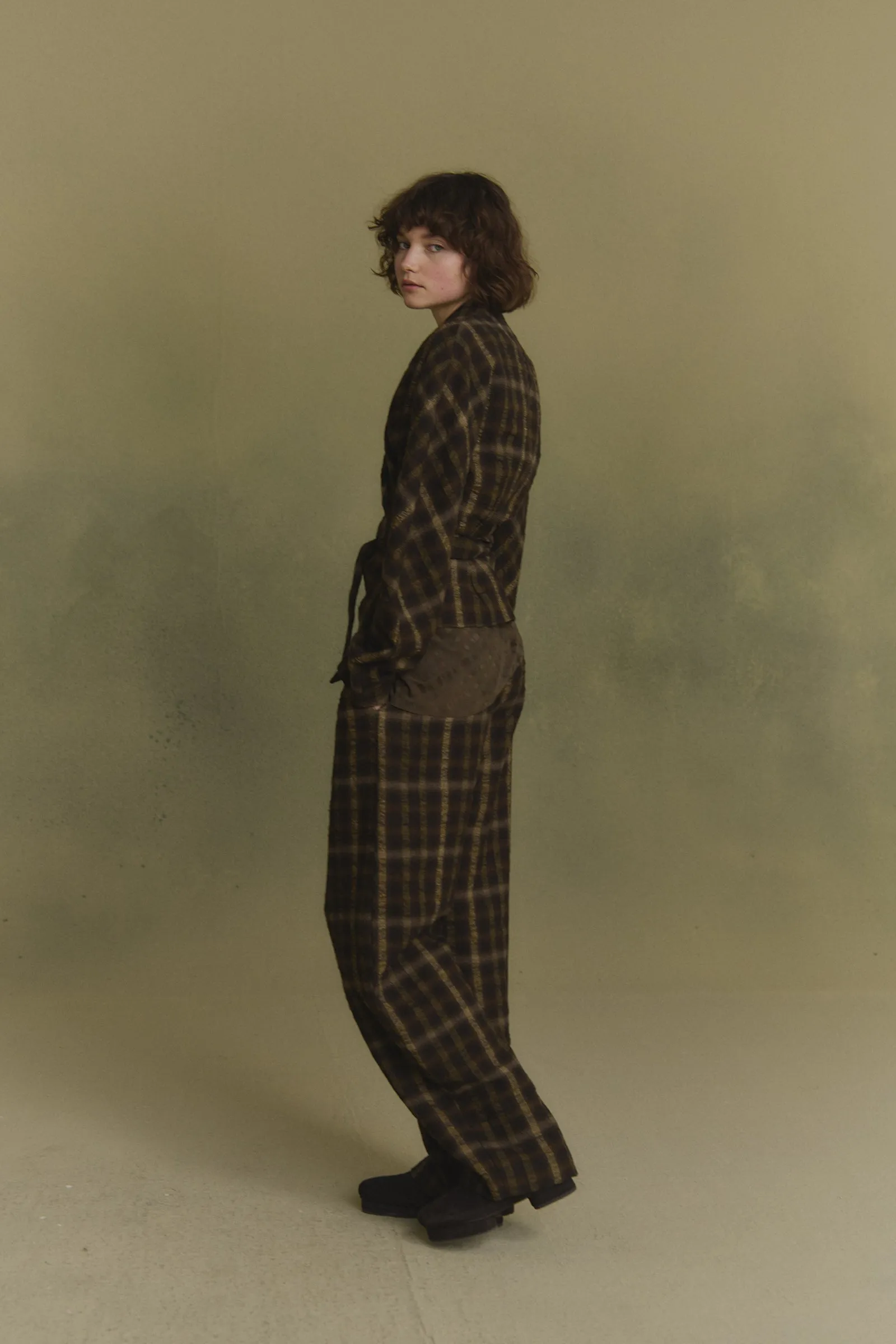 Salon, chaqueta a cuadros jacquard marron sold by Cortana product image thumbnail 4