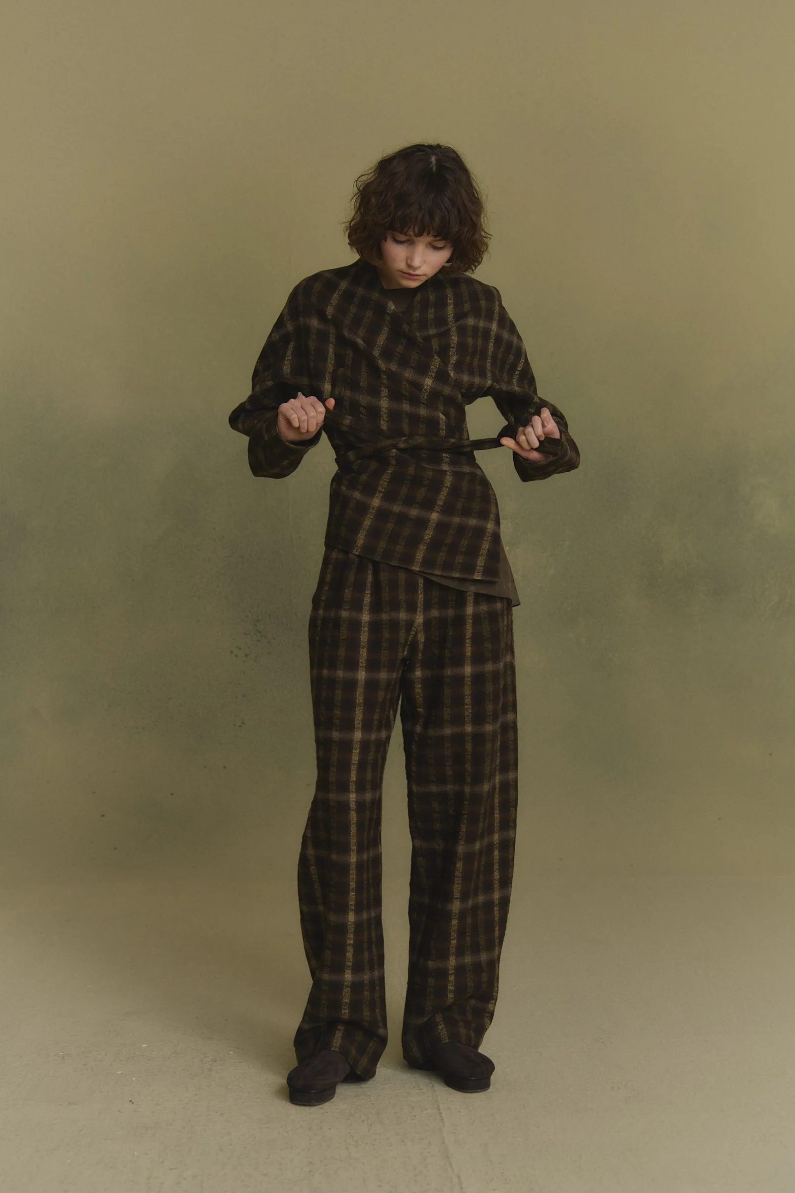 Salon, chaqueta a cuadros jacquard marron sold by Cortana product image thumbnail 2