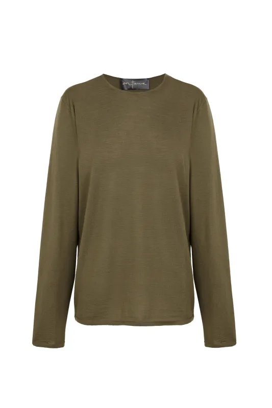 Fio, jersey de punto cachemir kaki sold by Cortana