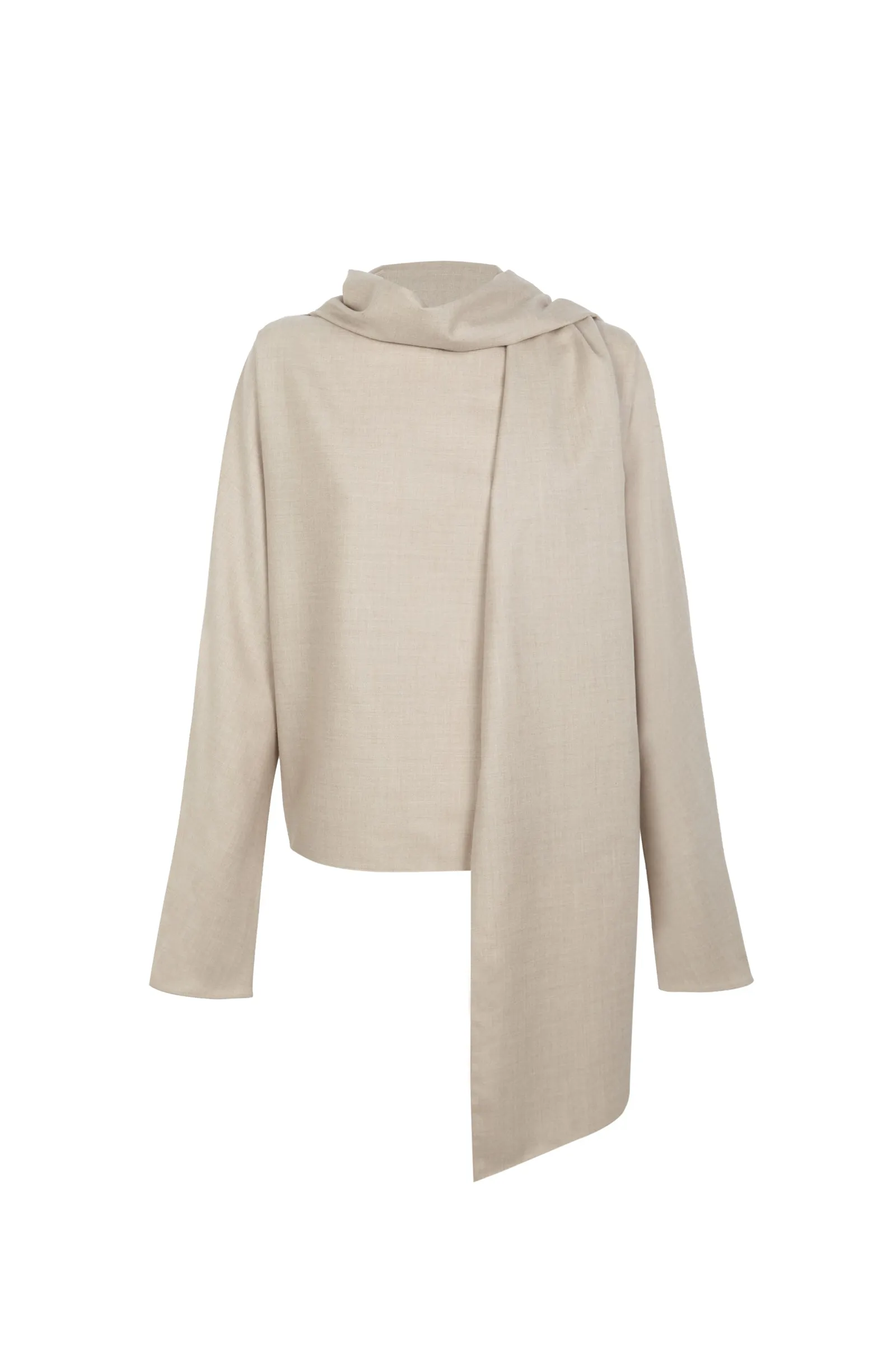 Fabula, top de lana virgen beige sold by Cortana