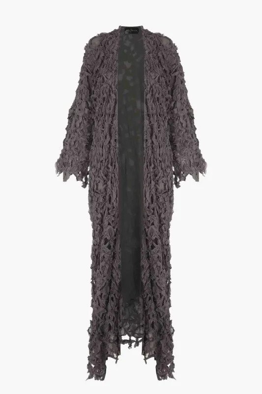 Embull, chaqueta de bambula de seda gris oscuro sold by Cortana