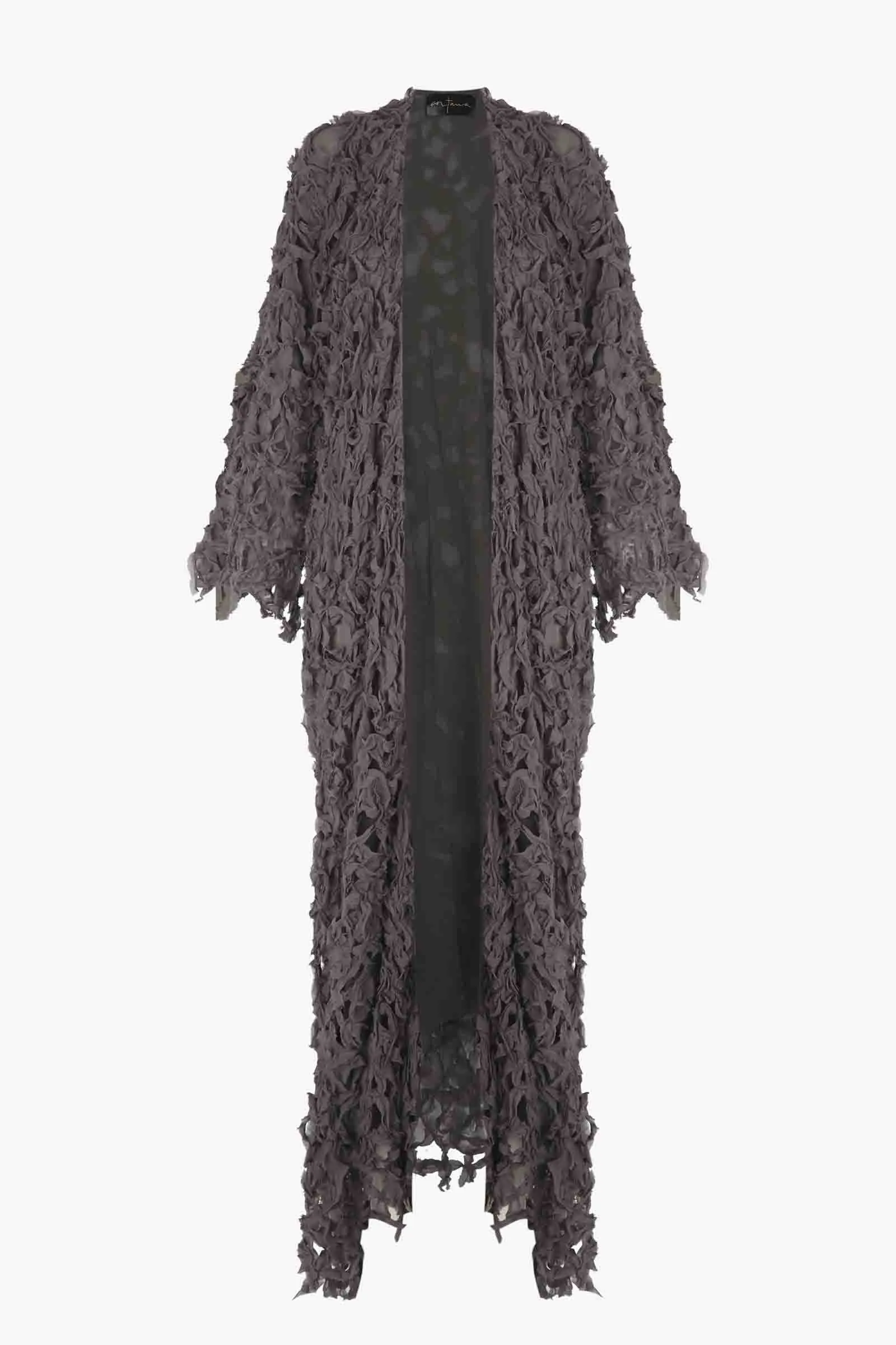 Embull, chaqueta de bambula de seda gris oscuro sold by Cortana