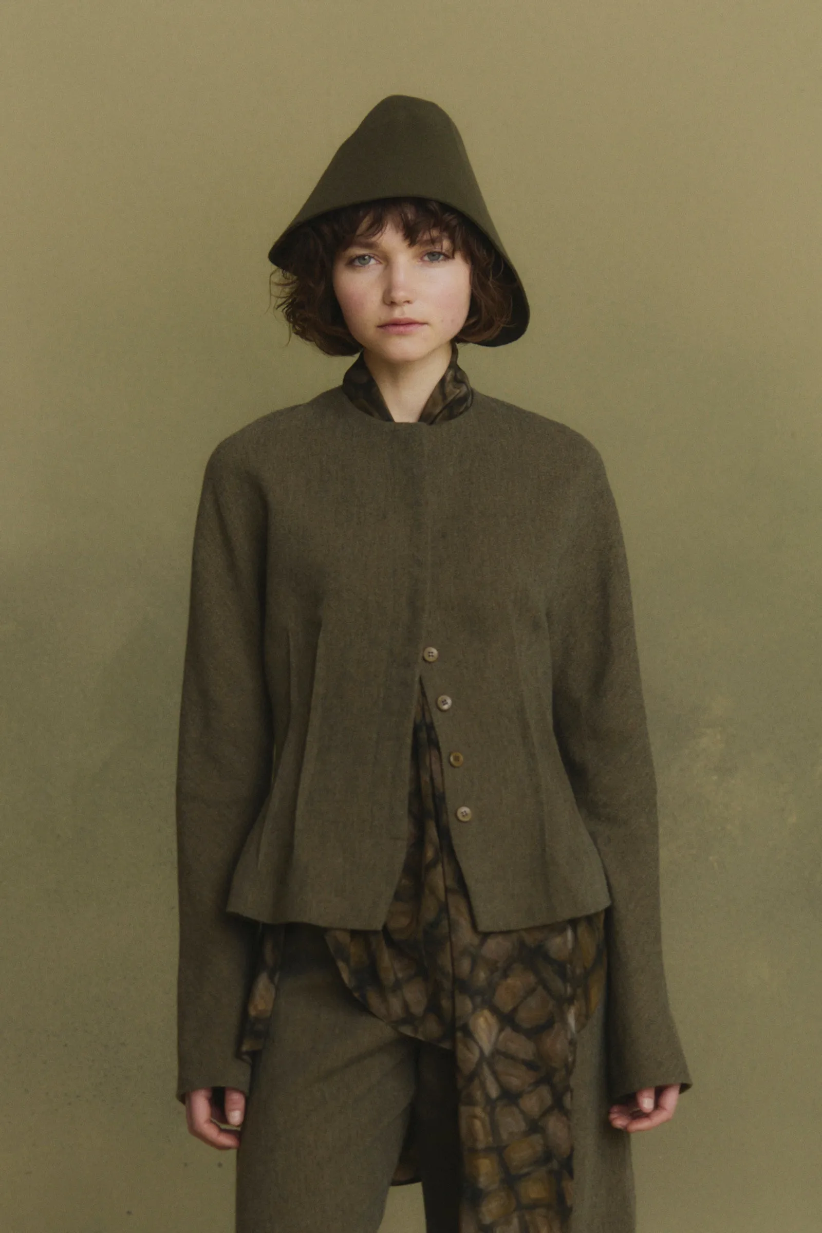 Rider, chaqueta entallada verde melange sold by Cortana product image thumbnail 3