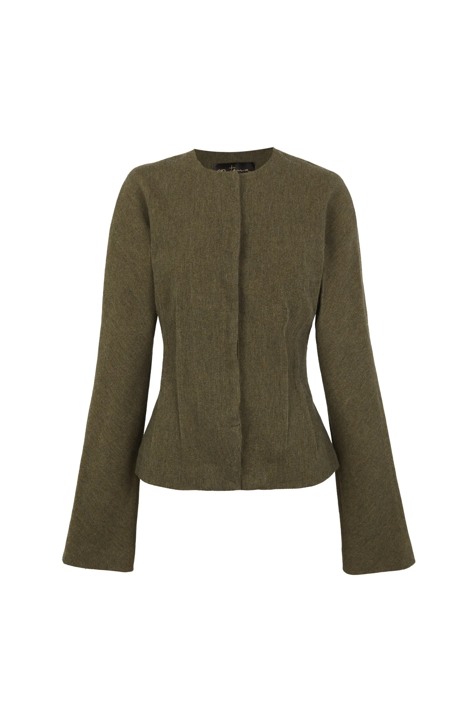 Rider, chaqueta entallada verde melange sold by Cortana