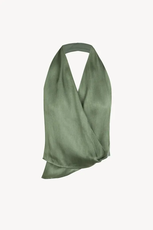 Etna, top halter aguamarina maltinto sold by Cortana