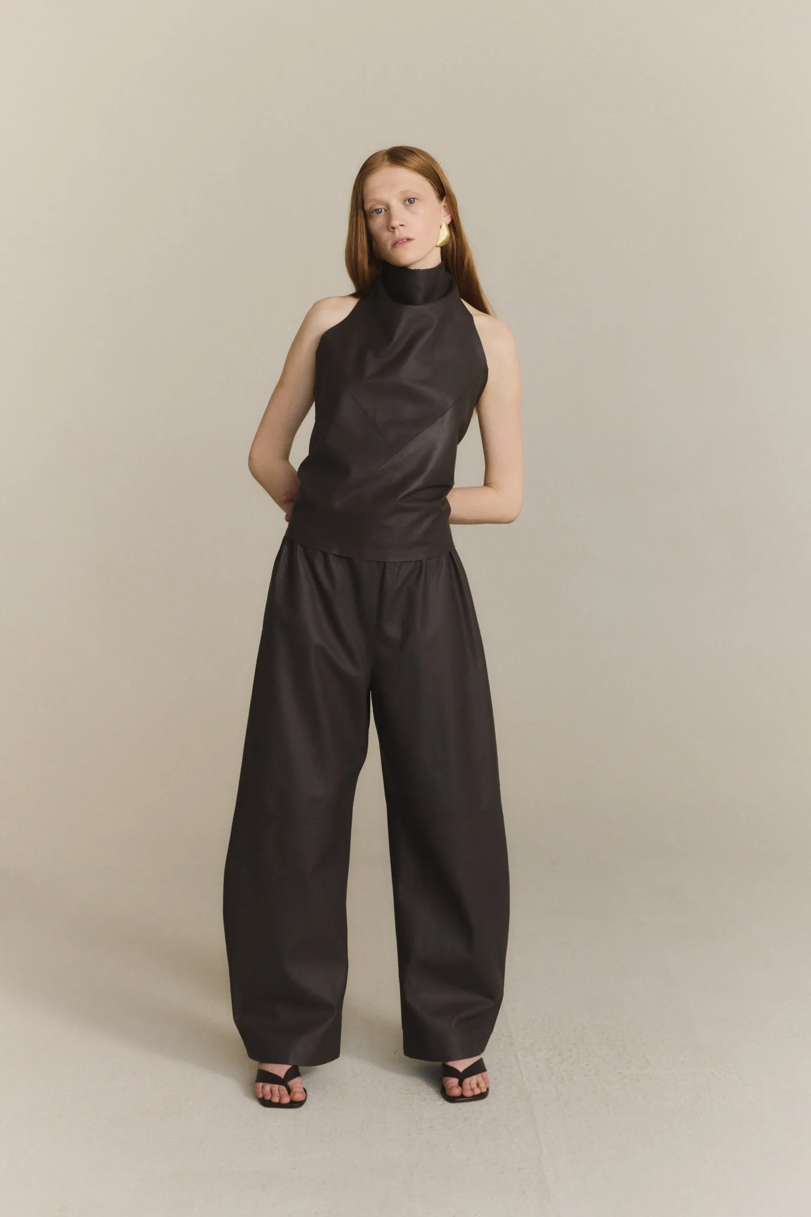 Rocco, pantalon de piel marron oscuro sold by Cortana product image thumbnail 2