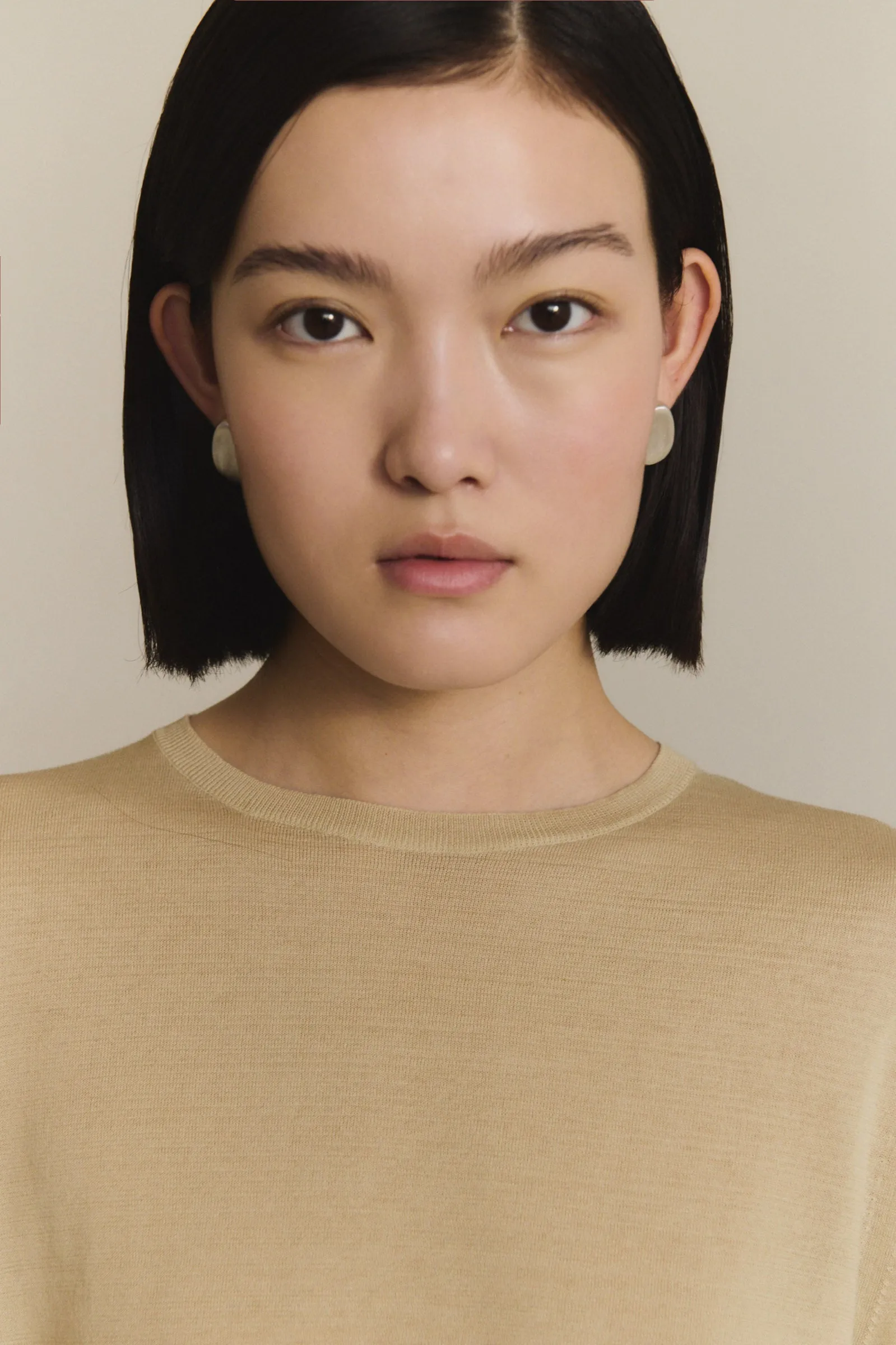 Liora, jersey de punto de algodon y seda beige oscuro sold by Cortana product image thumbnail 2