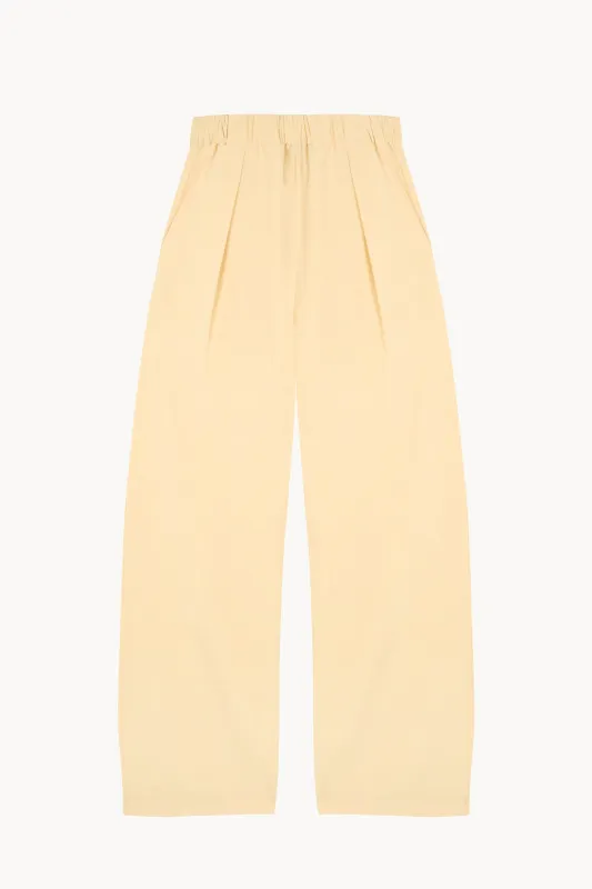 Mel, pantalon de lino y seda beige mares sold by Cortana