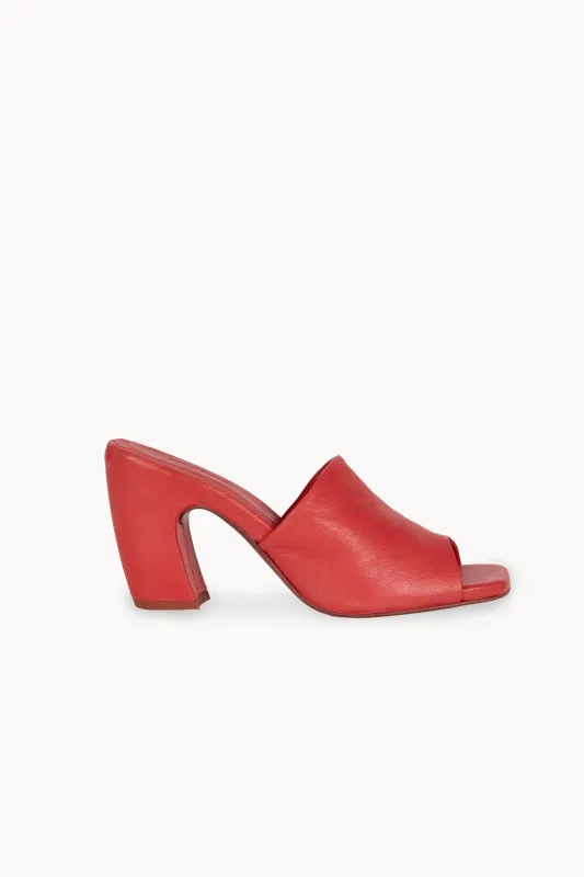 Janis, mules de piel rojo hibisco made by Cortana