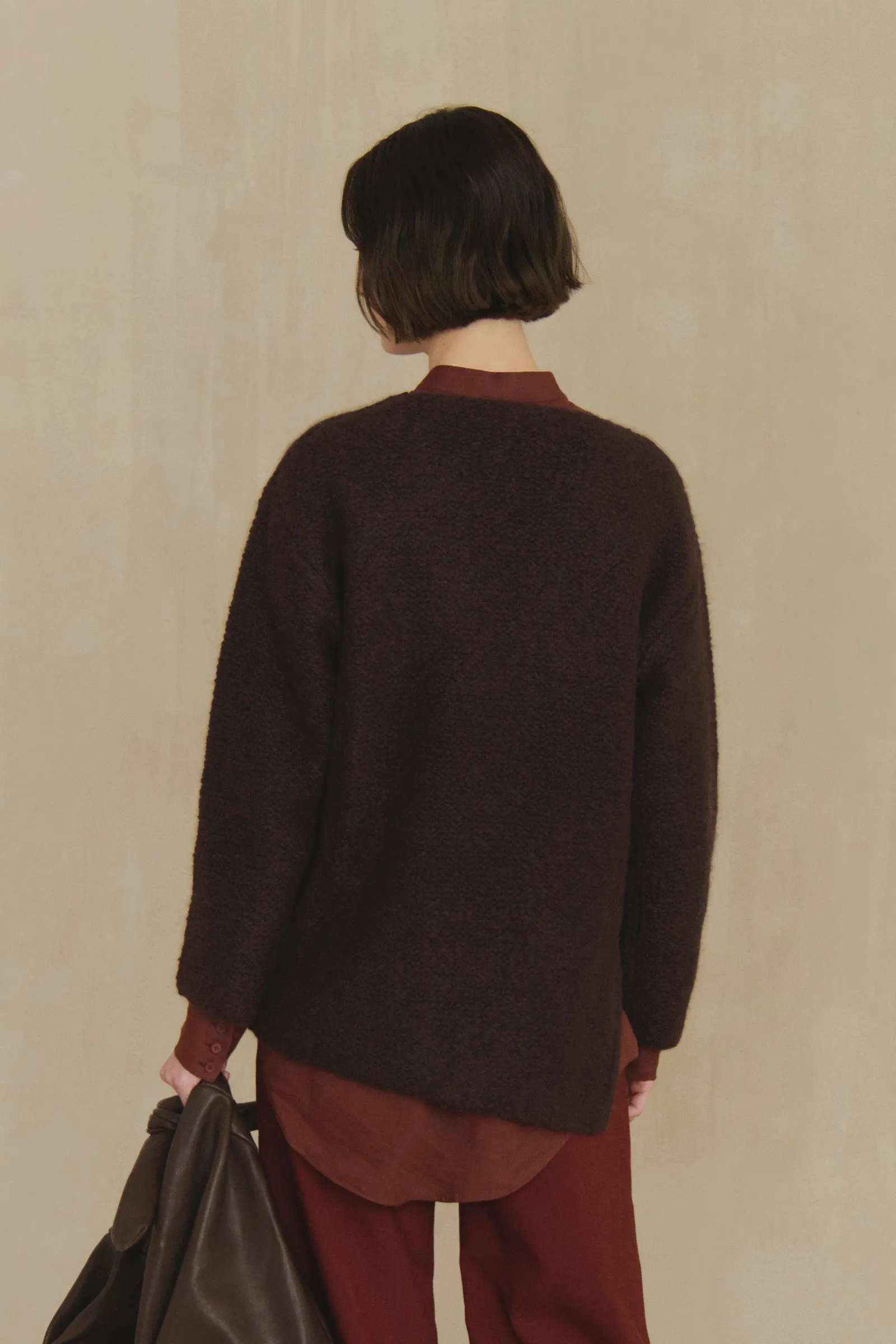 Yara, jersey de cachemir y seda marron burdeos sold by Cortana product image thumbnail 3